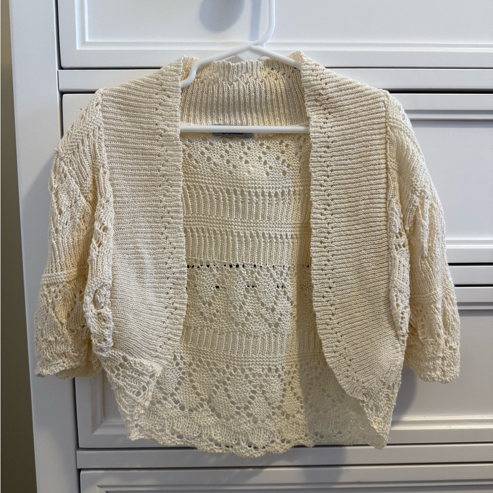 Girls Ivory Sweater Shrug (5/6)